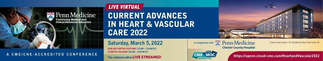 Current Advances in Heart and Vascular Care 2022 Banner
